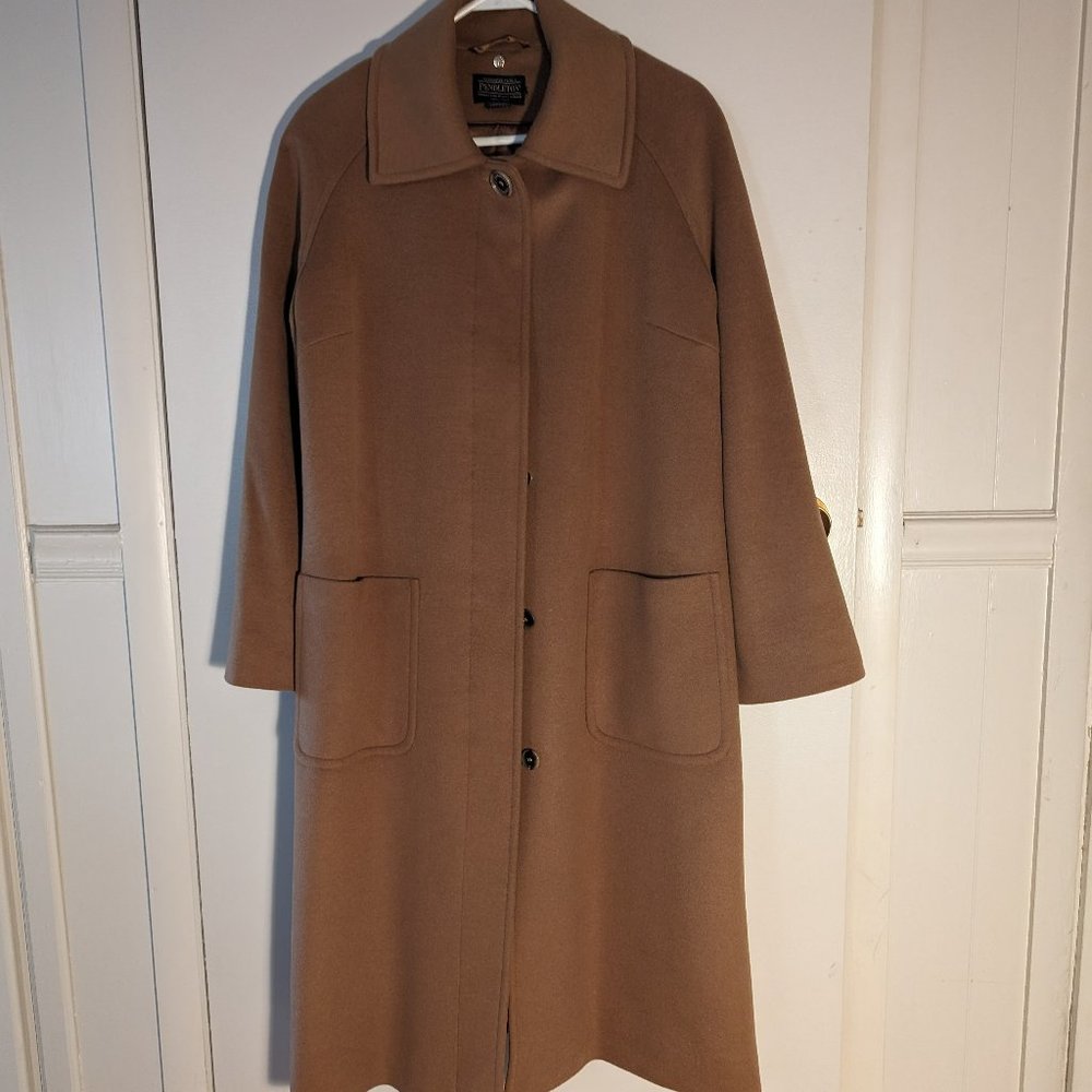 Pendleton Cashmere Wool Camel Car Coat